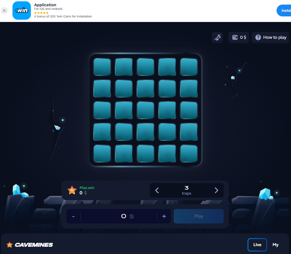 1win Mines App